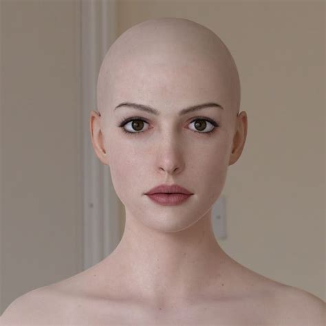 Bald Head Women Shaved Head Women 3d Face Model Shaved Head Designs