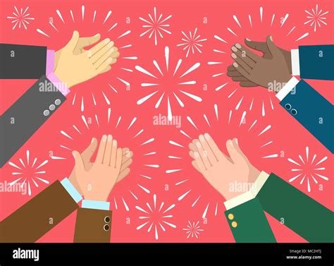 Applause Clap Hands Ovation Vector Illustration Business Recognition