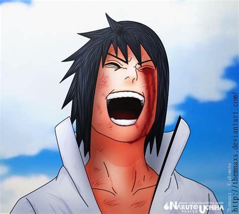 Naruto Fan Art Sasuke Laughing