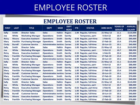 Employee Roster Excel Template: Comprehensive Staff List, 58% OFF