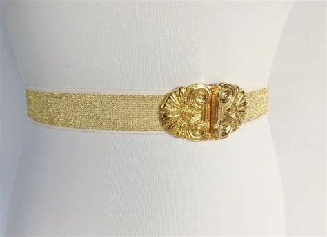 Gold Elastic Waist Belt Bridal Gold Glitter Waist Belt Gold Filigree