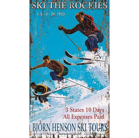 The ski season is officially here! Hensons Ski Custom Vintage Sign - Custom Lodge Signs