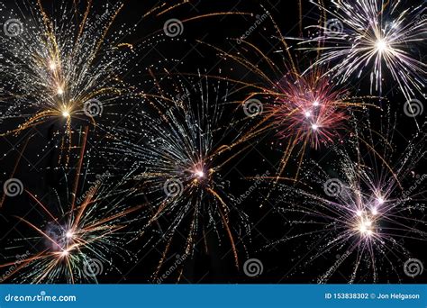 Fireworks Display At Night Stock Photo Image Of Display 153838302