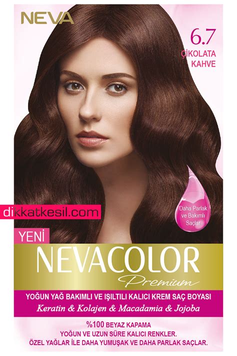 Nevacolor 67 Çikolata Kahve Renk Premium Kalıcı Krem Saç Boyası Seti