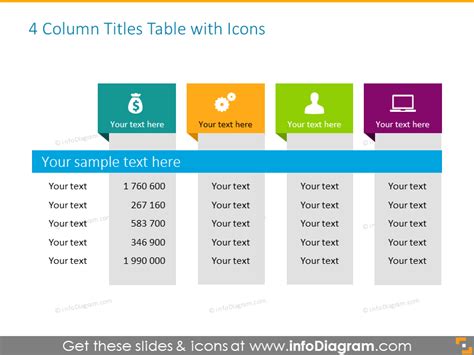 Creative Tables Graphics Ppt Template