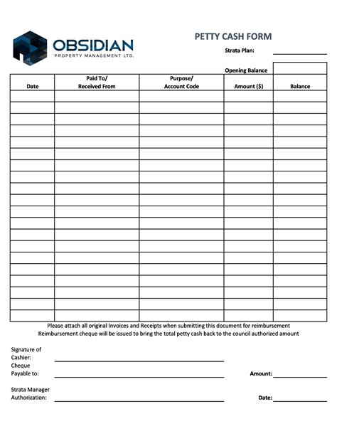 Free Petty Cash Form Template Free Printable Templates