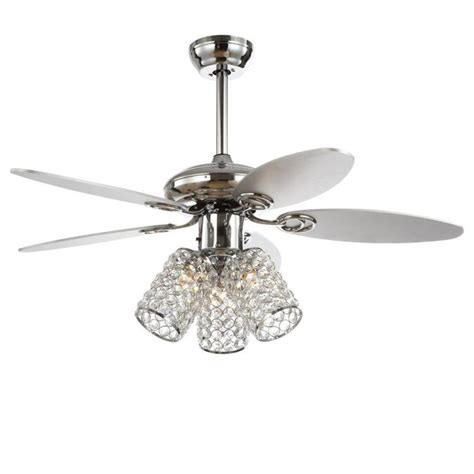 Jonathan Y Glam Chrome 42 In Led Indoor Ceiling Fan 5 Blade In The