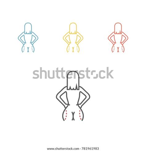 Liposuction Hips Thighs Plastic Surgery Line Stock Vector Royalty Free 781961983 Shutterstock