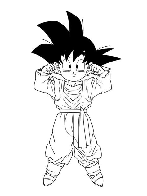 Chibi Goku Coloring Pages From Goku Coloring Pages Pdf Cartoon