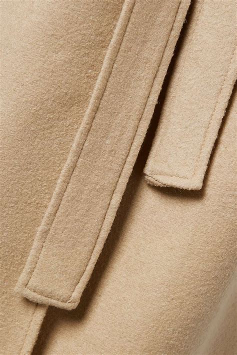 The Frankie Shop Suzanne Belted Wool Blend Felt Trench Coat Net A Porter