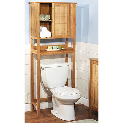 Over The Toilet Storage Cabinet Bathroom Decor Bamboo Home Organizer