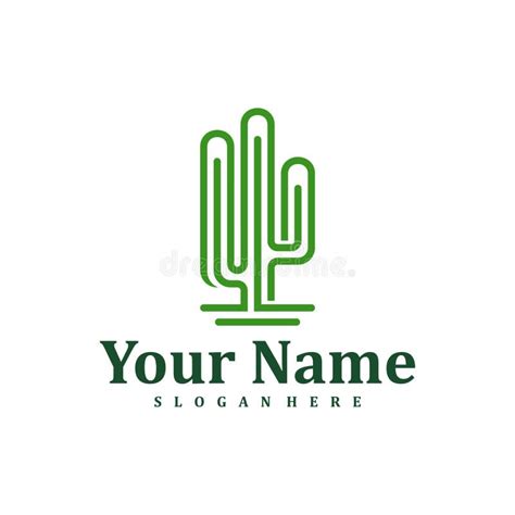 Cactus Logo Design Template Creative Cactus Logo Vector Illustration