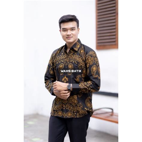 Jual WAHS BATIK KANIGARA Baju Batik Pria Lengan Panjang Asli Solo