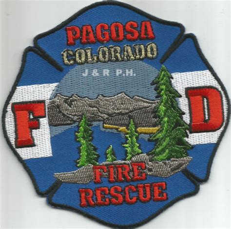 Pagosa Fire Rescue Colorado 4 X 4 Size Fire Patch Ebay