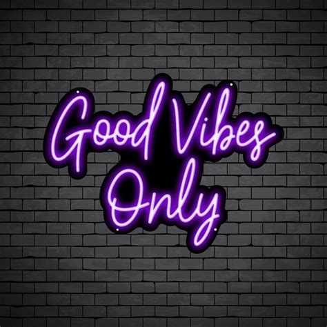 Good Vibes Only V3 Neon Sign Neon Signs Depot
