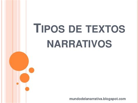 Tipos De Textos Narrativos