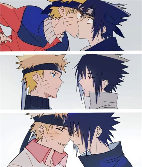 Sasunaru Struggle Naruto And Sasuke Kiss Naruto Shippuden Anime Images