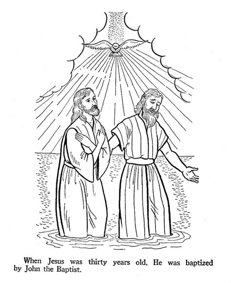 Free Coloring Pages Of Jesus Being Baptized Coloring Pages World