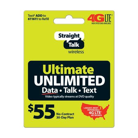 Check spelling or type a new query. Straight Talk $55 ULTIMATE UNLIMITED 30 Day Plan - Walmart.com