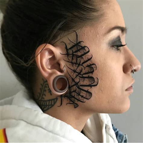 42 Stunning Side Face Tattoos Female Image Ideas