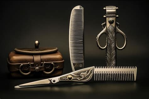 Premium Ai Image Hair Clipper Scissors And Comb Ace