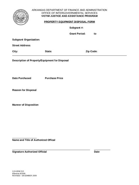 Property And Equipment Disposal Doc Template Pdffiller