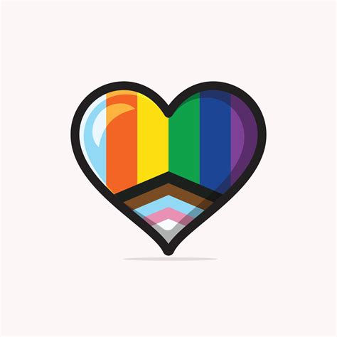 updated pride flag in heart shape vector illustration 17102416 vector art at vecteezy
