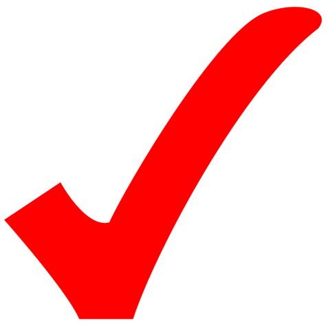 Red Check Mark Png Isolated Pic Png Mart