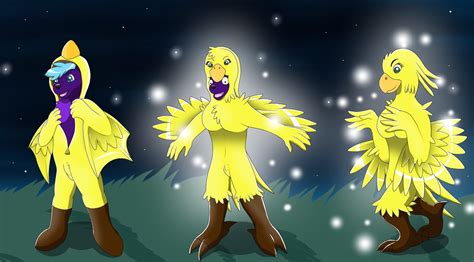 Comission Chocobo Suit Anthro Chocobo Tf Tg By Avianine On Deviantart