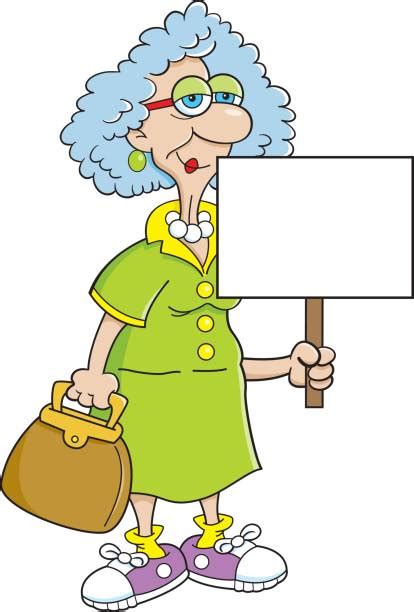 Funny Old Lady Cartoon Images