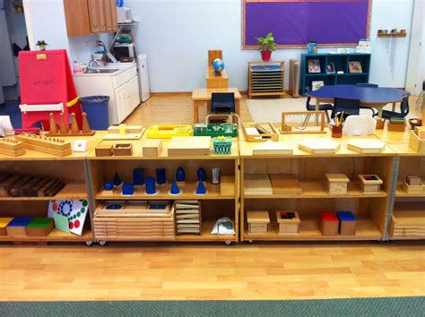 my montessori classroom sensorial shelves overview montessori environment montessori