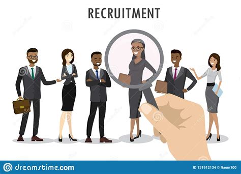 Recruitment and selection results in improving the organization or the firms outcome. Employees Group Management Business Recruitment Concept ...