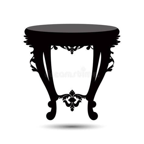 Vector Silhouette Of Table Stock Vector Illustration Of Illustration