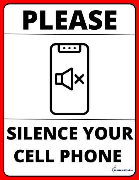 Please Silence Your Cell Phone Sign Free Download In 2023 No Cell