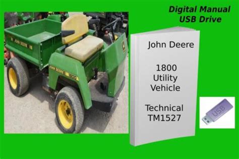 John Deere 1800 Utility Vehicle Technical Manual See Description Ebay
