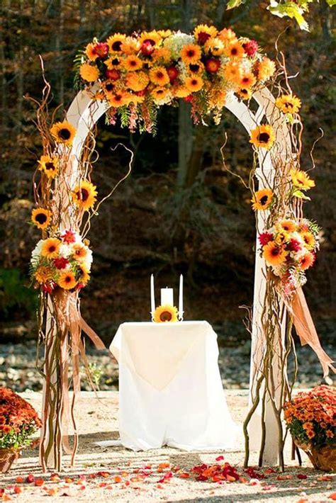 Sunshine Burgundy and Yellow Fall Wedding Color Inspirations