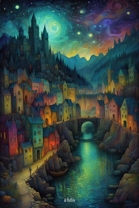 Discover Enchanting Medieval Cityscapes - Bobilo Art. Pic 8 nel 2024 | Luna