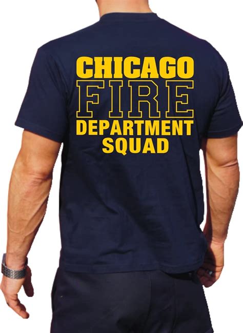 Chicago Fire Department T Shirt Squad Company Men Navy S Amazon