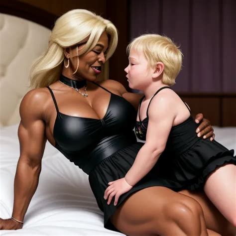 Ai Upscaler Gilf Huge Older Muscle Ebony Woman In Black Hot Sex Picture
