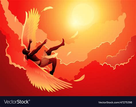 Icarus Had A Desire To Fly As Close To The Sun Vector Image