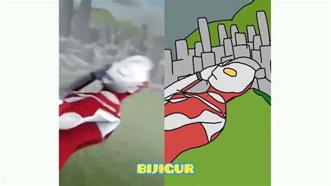 Ultraman Ribut Melawan Raksasa Halilintar Tiru Aksi Upin Ipin Youtube