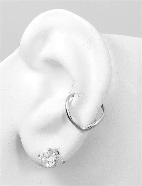 Ear Cuff Silver Non Pierced Cartilage Wrap Fake Conch Earring Ear