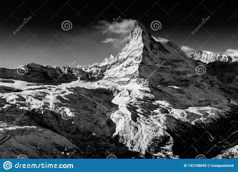 Matterhorn Mountain Covered By Clouds Stock Photo Image Of Hiking
