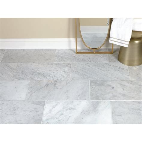Bianco Carrara Honed Marble Tile Floor And Decor Honed Marble Tiles