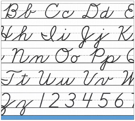 5 Best Images Of Free Letter Printable Cursive Alphabet Chart Free