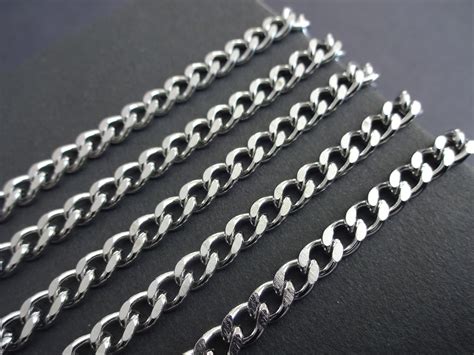10 Meters 304 Stainless Steel Curb Chain Faceted Soldered 7x5x12mm