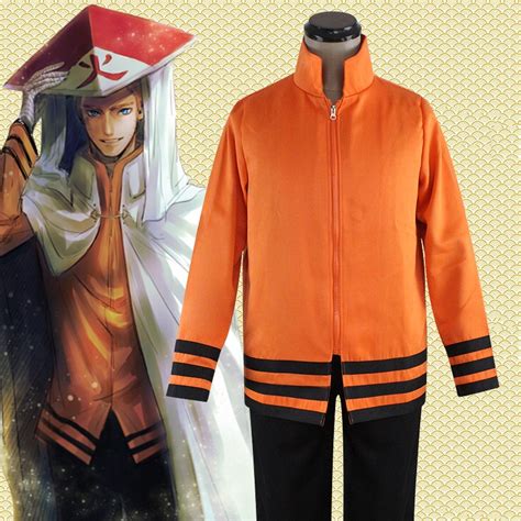 Anime Naruto Seventh Hokage Hoodies Coat Jacket Uzumaki Naruto Cosplay Costume Casual Uniform