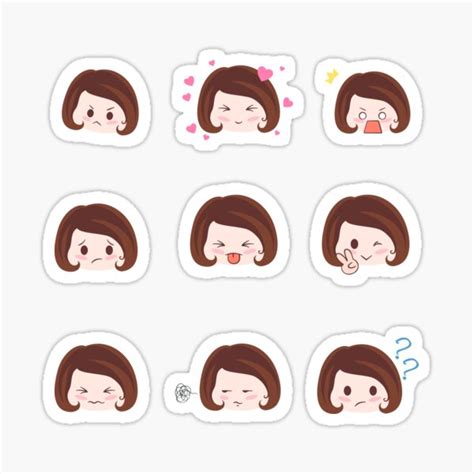 Cool And Cute Girl Emojis For Emoji Pattern Or Emotional Emoji