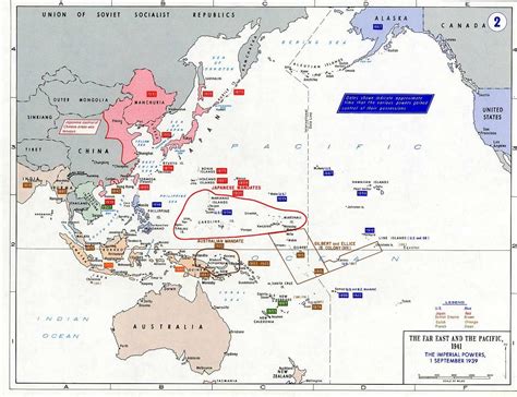 Map Showing Colonial Holdings In The Pacific And Asia Sept 1939 R