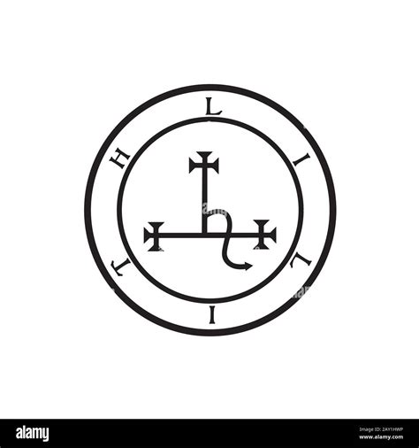 Sigil Del Símbolo De Lilith Female Daemon Lilith Imagen Vector De